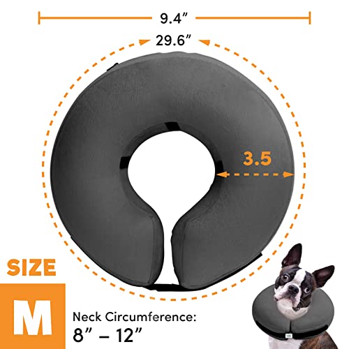 Bencmate Protective Inflatable Collar for Dogs and Cats Soft Pet Recovery Collar Does Not Block Vision Ecollar medium Dark Grey Cucciolini Doodles Bencmate protective inflatable collar for dogs and cats soft pet recovery collar does not block vision e collar medium dark grey cucciolini doodles