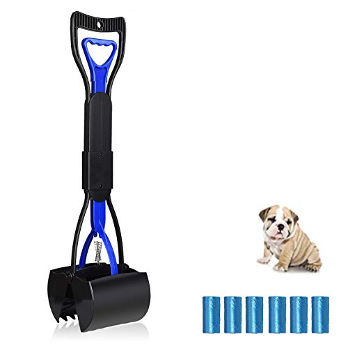 UPSTONE Folding Pets Pooper Scooper Set for Dogs with Poop Bags Waste Pick up Best Long Handle Scoop Easy to use Portabl - Detailed View