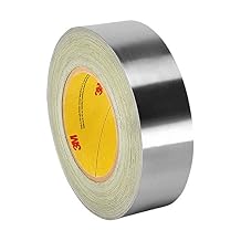 3M 3311 Aluminum Foil Tape, Vapor Resistant, Rubber Adhesive, Suitable for HVAC/Air Duct/Patch Work, Silver, 1 in x 50 yds, 1 Roll