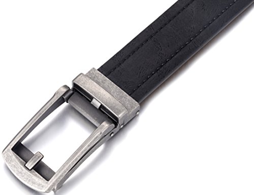 Image of Marino Men's Comfort Click Ratchet Belt Casual Leather Belt for Men - Automatic Linxx Buckle, 1 3 /8 inch Wide - Elegant Gift Box