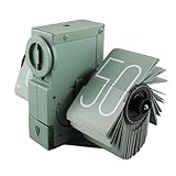 VGEBY Orologio a Fogli Mobili, Orologio da Scrivania Meccanico Vintage in Acciaio Inossidabile con Meccanismo di Rotazione Silenzioso, Elegante Arredamento da Ufficio per la Casa e gli Uomini (GREEN)