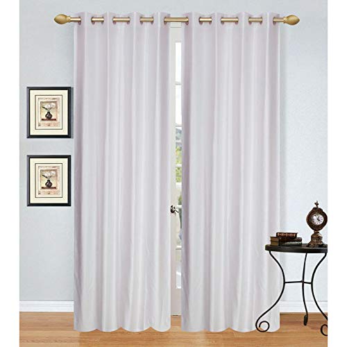 FABDRAPE Polyester Long Door Plain Solid Long Crush Curtain,White,Long Door 9-feet,Pack of 1