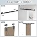 JUBEST 9FT Box Rail Exterior Barn Door Hardware Kit, Heavy-Duty Black Sliding Barn Door Track System, Wall Mount Door Hardware Kits (Door Not Included)