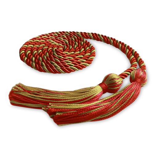 Image of Endea Graduation Single Honor Cord Two-Color (Red /AntiqueGold)