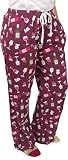 Pavilion Gift Company XS Wine Unisex Lounge Pants, Red, X-Small