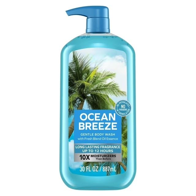 Body Wash Essentials, Ocean Breeze, 30 oz, Unisex (Pack of 1)