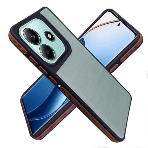 Image of A rtistque TPU+PC Frosted Ultra Matte Back Cover Case for Redmi Note 14 5G | Smooth Sides with Grip | Stylish Protective Design | Raised Camera Edges | Redmi Note 14 5g Back Cover - Brown