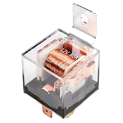 FARBIN 12V 80a Horn Wiring Harness Relay Kit and Horn Push Button with 3 Meters Wire (Wiring Harness+Button, 12V)