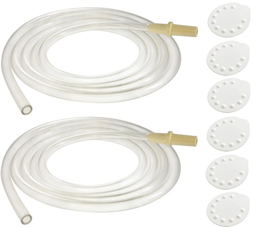 Nenesupply Compatible Tubing 2 Tube and 6 Membrane for for Medela Pump in Style Breastpump Not Original Medela Pump Parts Not Original Medela Pumpinstyle Parts Replace Medela Tubing Medela Pump Tubes
