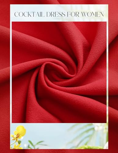 Image of DRESSTELLS Women's Cocktail Dress Summer Wedding Guest Party Vintage 3 /4 Bell Sleeve V Neck A-Line Dress