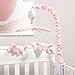 The Peanutshell Crib Mobile for Girls - Soft Pink Musical Baby Crib Mobile with 12 Lullabies, Cute Elephant Baby Pink Elephant Nursery Decor