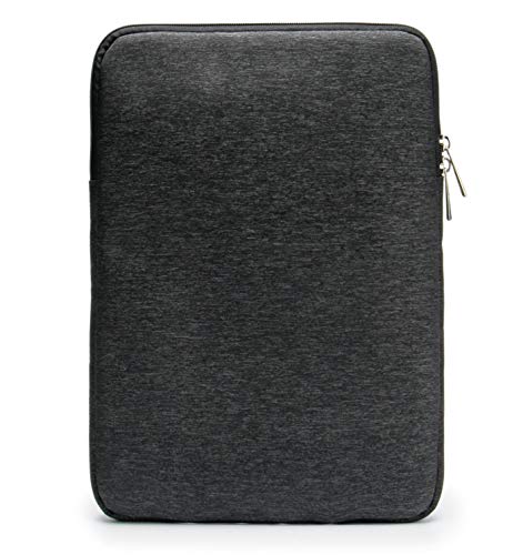 Kinmac Black 360° Protective Canvas Vertical Style Waterproof Laptop Sleeve With Pocket For Ipad 12.9",Macbook 12",New Macbook Air 13" Retina,New Macbook Pro 13"(2016-2018) And 12.5 Inch Laptop #TOP6