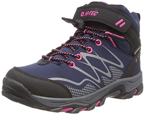 Hi-Tec Girls Blackout Mid Wp JRG Walking Shoe, Navy Magenta, 2 UK