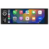 Junsun 1-DIN Autoradio mit 6,36 Zoll IPS-Touchscreen CarPlay & Android Auto, Lenkradsteuerung, Rückfahrkamera-Anschluss, USB, externes Mikrofon & RDS