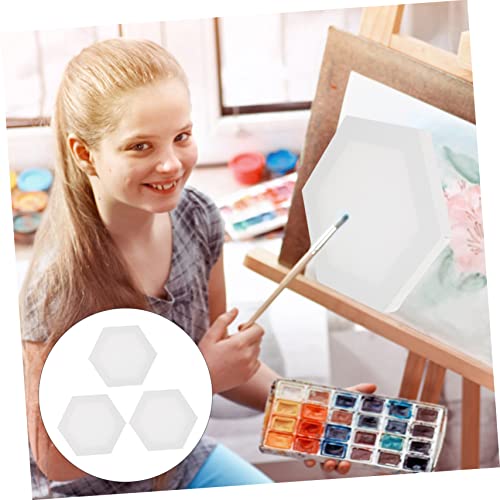 Lienzos hexagonales de algodón Artibetter pack de 3 paneles blancos para pintura 8