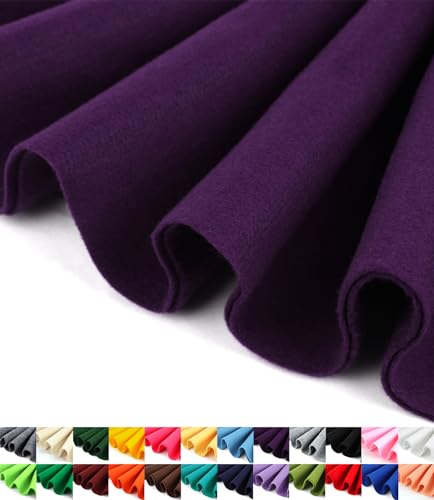 Image of Barcelonetta | Felt Fabric | 72 inch Wide | 1.6mm Thick | Acrylic & Soft | Felt by The Yard | Felt for DIY Crafts, Projects, Sewing (Purple, Half Yard)