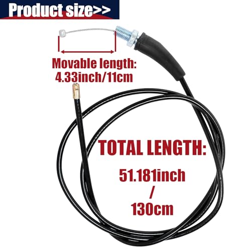 QAZAKY Twist Throttle Accelerator Handle Grip Cable Set for 50cc-90cc 110cc 125cc 140cc 150cc 200cc 250cc 4-stroke Engine Pit Dirt Mini Pocket Bike ATV Quad Scooter CRF50 XR50 7/8inch 22mm Handlebar