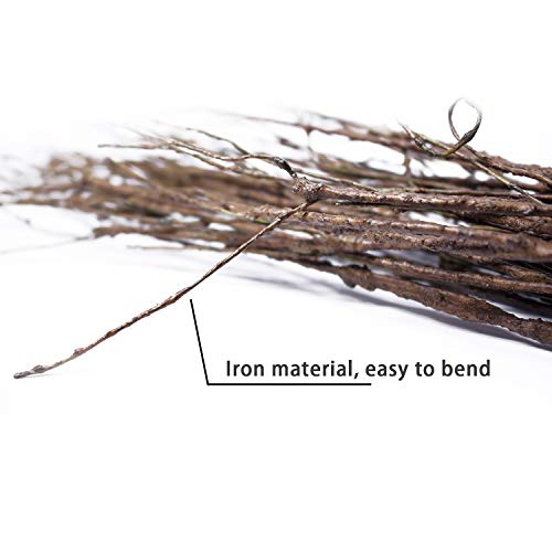 MISSWARM 10 PCS Artificial Twigs Curly Willow Branches, 30.7 Inches Lifelike Bendable Artificial Branch Flower Dried Stems for Home Decoration
