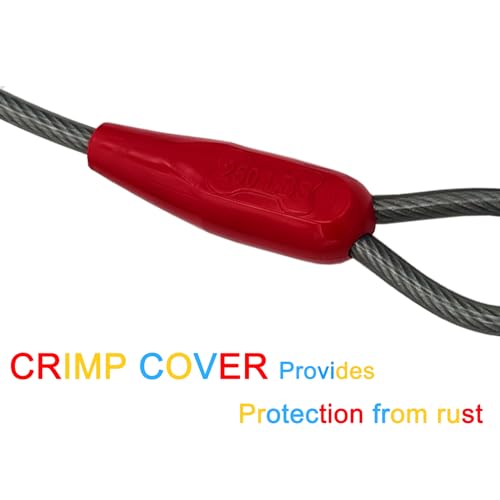 Petest 40ft Tie-Out Cable with Crimp Cover for Super Dogs Up to 250 Pounds