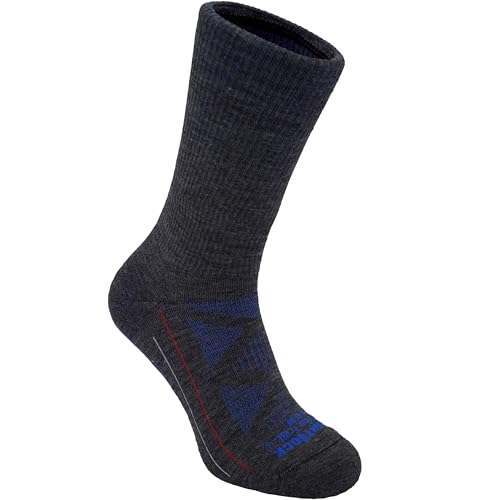 Wrightsock Merino Trail Crew Socks – Cushioned, Eco-Friendly, Anti-Blister, Breathable & Comfy – Made in USA