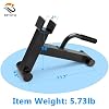 Deadlift Jack Barbell Stand,Carbon Steel Made,Easily Load and Unload 600lb Barbell Plates for Deadlift Exercise, Weight Training, Home Gym (Black Powder Coated)