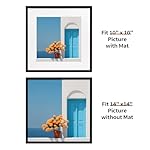 Rempry 14x14 Picture Frame, Display Pictures 10x10 with Mat or 14x14 Without Mat, Wall Hanging or Tabletop Photo Frame with Shatter Resistant Plexiglass, Black, 1 Pack - Image 5