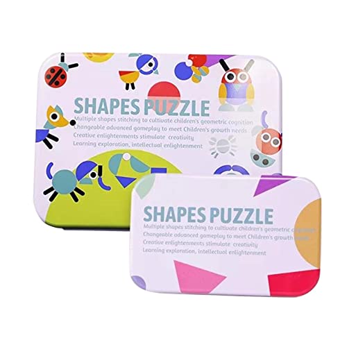Image of bnf Tangram Pattern Blocks Puzzle Educational Jigsaw Toy 36 Blocks 60 Cards Baby | Toys for Baby | Developmental Baby Toys