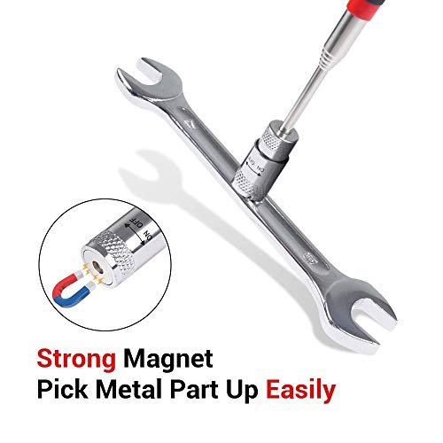 Fathers Day Gifts for Dad Men - Magnetic Pickup Tool Valentines Gifts for Men Him Dad Cool Gadgets Birthday ldeas Gifts for Men Who Have Everything| LED Light Magnet Grabber Tool for Husband