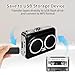 Dual Speaker Pure Stereo &Auto Reverse Cassette Player，Portable Cassette to MP3 Converter via USB,Cassette Tape Player with Dual Power Options,Built in 3.5mm Headphone Jack,Support U Disk, USB Card