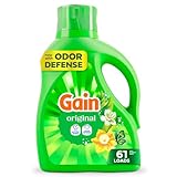 Gain Liquid Laundry Detergent, Now with Odor Defense, Original Scent, 88 fl oz, 61 Loads (Packaging May Vary)