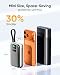 Power Bank 20000mAh, Ultra Klein 45W Schnellladung Powerbank mit Integriertem USB C Kabel & LED Display, Reise-Essential Externe Handyakkus für iPhone 17/16/15, Samsung S26/S25/S22, Xiaomi, iPad
