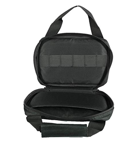 Trt Tactical Double Pistol Case: Soft Handgun Case With Carry Handle And Accessory/Magazine Organization Pockets Perfect For Storage Or Transportation To Shooting Range/Hunting Site - Small #TOP3