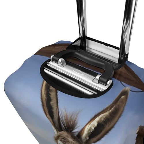 Housse de protection valise Funny Donkey élastique anti-rayure blanche taille S