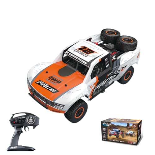 Image of 1 /12 RD12 RC Drift Car, 4WD Full-Proportional Brushed Racing Car with Gyroscope and 7-Color LED Lights, Remote Control Truck Gift for Adults (Orange)