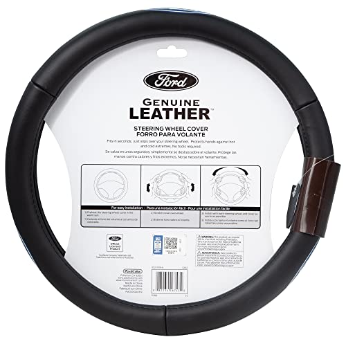 Plasticolor 006743R01 Ford Genuine Leather Steering Wheel Cover by Plasticolor - Image 4