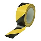  Bodenmarkierungsband Klebeband PVC Warnklebeband Schwarz Gelb 50 mm