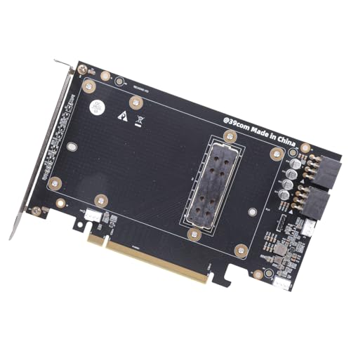 PCIe X16 Adapter for SXM2 V100 GPU, Metal Card for AI Development and Server GPU Expansion High Hardness Steel Bearing Shell Heavy Duty Steel Bearing Housing
