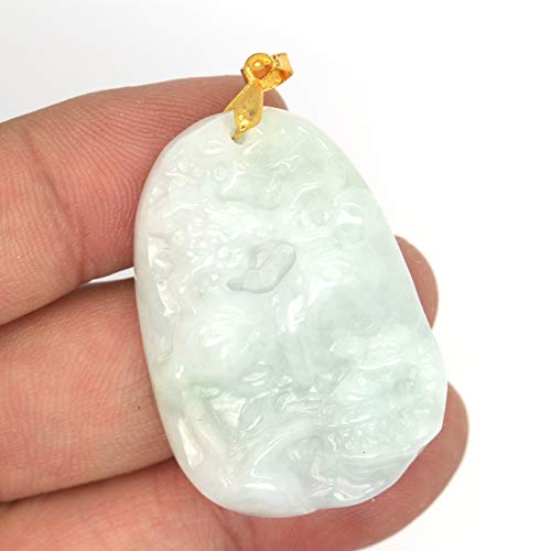 Pendentif en jadéite type A paysage bijou jade véritable - 3