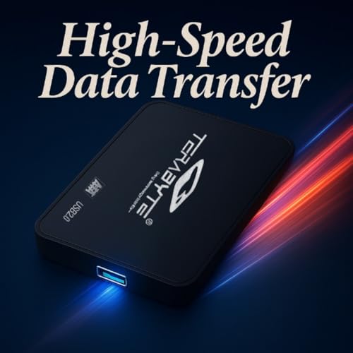 Image of 500GB External Hard Drive - USB 2.0 Portable HDD for Laptop, PC, Mac- High Speed Data Transfer, Plug & Play, Slim Design