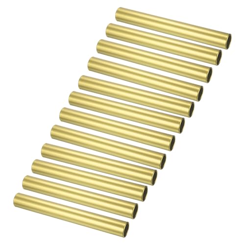 PATIKIL Relay Track Baton, 12 Pcs Aluminum Tube Field Running Race Stick Corrosion Resistant for Outdoor Athletics Sport Game Practice Tool, Yellow