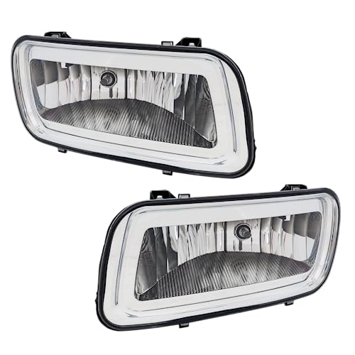 Evan Fischer Front Fog Light Set of 2 Compatible With 2004-2006 Ford F-150, Fits 2006 Lincoln Mark LT OE comparable With bulb(s) Driver and Passenger Side