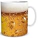 TRIOSK Bier Tasse in Bierglas-Optik - Lustiges Biermotiv Geschenk f&uuml;r Bierliebhaber, M&auml;nner, Freunde, Arbeits- & B&uuml;rokollegen - Geburtstag & Vatertag - Keramik 300 ml, Wei&szlig;