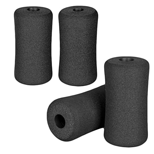 Foam Foot Pads Rollers Two Pair for Home Gym Exercise Machines Equipments Replacements with 1 Inch(2.5cm) Rod (Foam 5.12