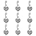 140pcs Antique Silver Spoon DIY Heart Glue on Bails-Small Pendant Bails-Jewelry Bails for Pendant Making Scrabble Or Glass Cabochon Tiles Pendants (0098)