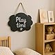 Kreidetafel Wolke 48x28cm Kreidetafel zum aufhängen – Kleine Tafel zum Beschriften mit Juteseil - Wiederverwendbare Tafel für Küche, Hochzeit, Café, Deko - Chalkboard Schwarz aus Kunststoff