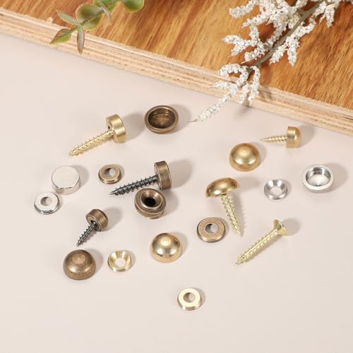 Tornillos Decorativos de Latón con Tapa 12mm Pack 10 miniatura 4