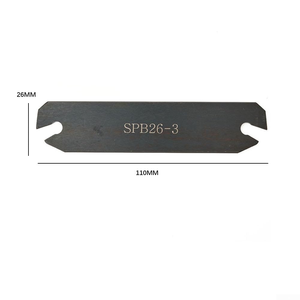 SPB26-3 Abstech- und Stechdrehmeißel mit 10 GTN-3 SP300 Wendeplatten, 26 mm Schaft Höhe, YBC251 Hartmetall für CNC Stahl Bearbeitung