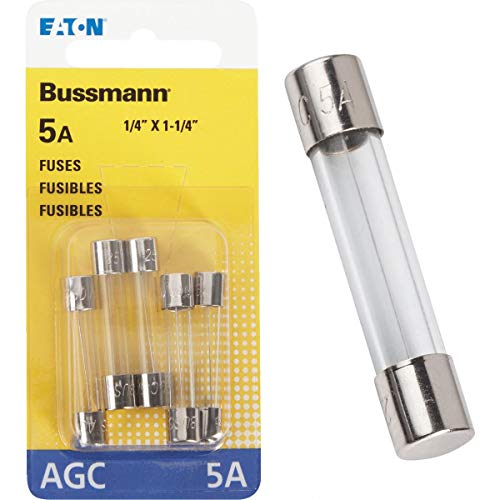 Bussman BP/AGC-5 RP 5 Amp Fuses 5 Count