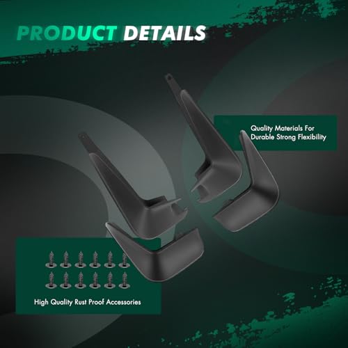 Image of SCITOO Set of 4PCS universal mud flaps for 2014-2017 FOR Toyota Corolla front & rear mud flaps splash guard set