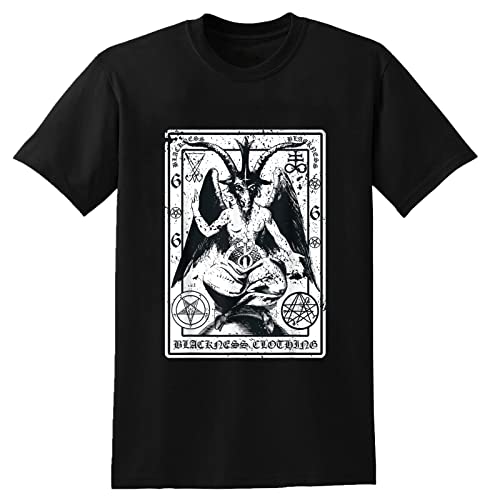 Lube Baphomet Art Evil 666 T-Shirt Black Mens Tees 3XL